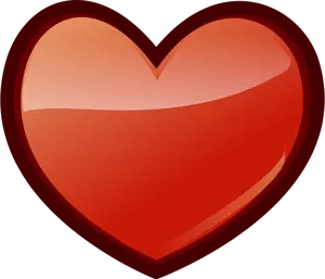 Disegno del cuore rosso vettoriale