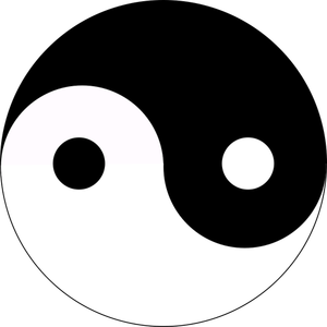 Alb-negru Yin-yang vector imagine