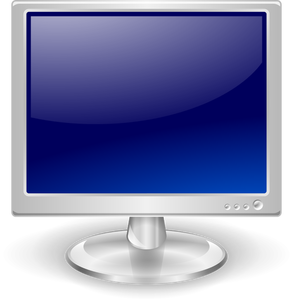 Azul LCD monitor vector de la imagen