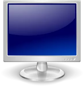 Blauwe LCD monitor vector afbeelding