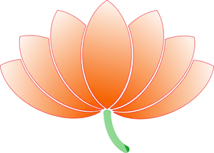 Imagen de vector de flor de loto