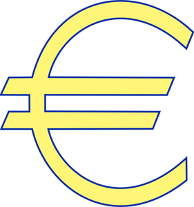 Monetary euro symbol vector