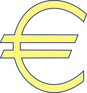 Monetaire euro symbool vector