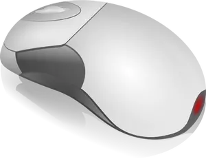 Grayscale PC mouse vector illustration