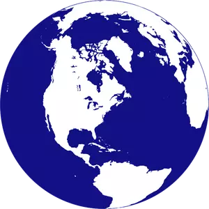 Nordhalbkugel Globus Vektor-ClipArt