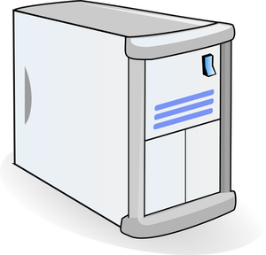 Network server with shadow  vector image