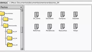 Folder menu with files vector image