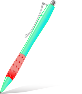 Rode glanzende pen vector afbeelding