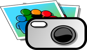 Illustrazione vettoriale di foto fotocamera