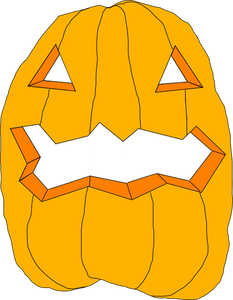 Cut Halloween pumpkin vector drawing