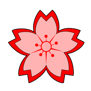 Sakura blomma vektorbild