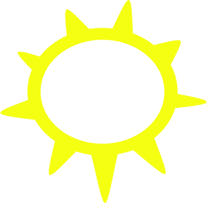 Aurinkoinen sääsymbolin vektorikuva