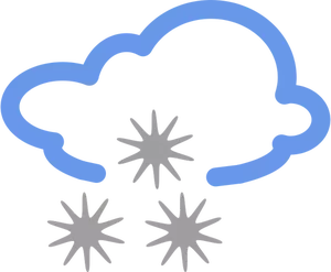 Icy rain weather symbol vector image