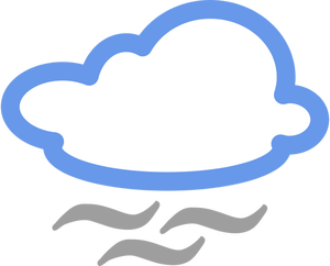 Niebla tiempo símbolo vector de la imagen