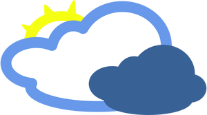 Cloudy with some sun weather symbol vector image