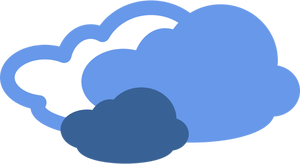 Heavy clouds weather symbol vector image