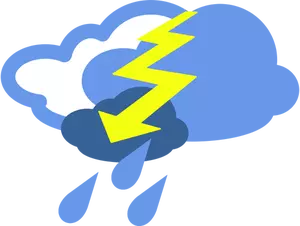 Mestadels molnigt väder symbol vektorbild