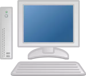 Dunne desktopcomputer vector afbeelding