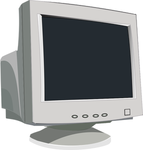 Grafica vettoriale un vecchio monitor di computer CRT