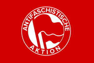 Antifašistické akce vlajka Vektor Klipart