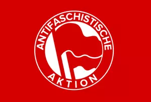 Antifašistické akce vlajka Vektor Klipart