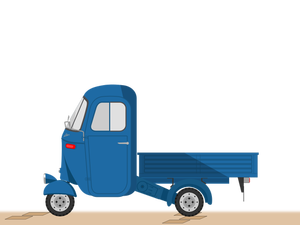 Cartoon blå lastbil
