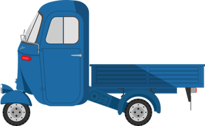 Niebieski samochód ciężarowy obrazu
