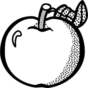Pomme fraîche ligne art vecteur vectoriel