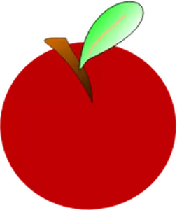 Vector illustration of small red apple