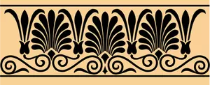Image de bannière antique grec décoration vectorielle