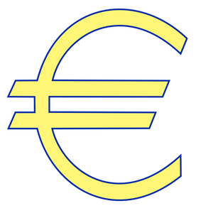 Para euro simge vektör