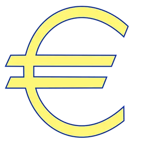 Para euro simge vektör