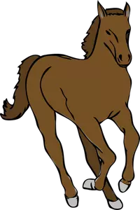Vector de la imagen del caballo joven