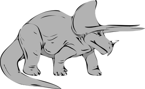 Dinosaur with long tail vector illustration