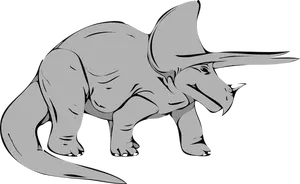 Dinosaur med lang hale vector illustrasjon