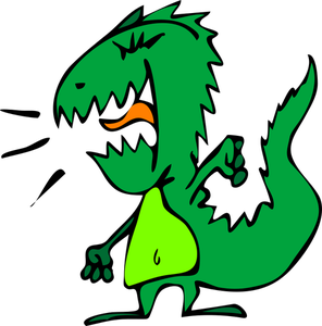 Angry dinosaur vector clip art