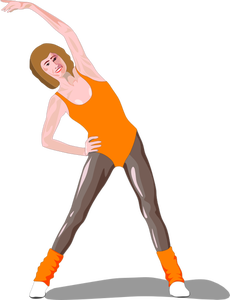 Imagen de vector de color de una chica fitness