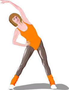Kleur vector afbeelding van een fitness-meisje