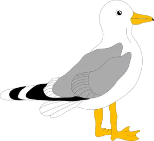 Drawing of gull with grey feathers | Public domain vectors
