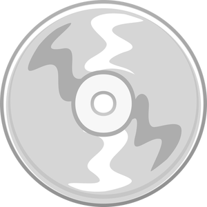 Vector clip art of gray compact disc