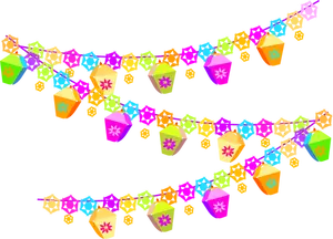 Colorful festive decoration vector image
