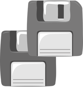 Clipart vetorial de dois disquetes de computador