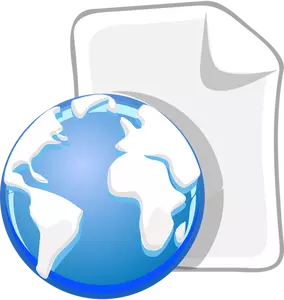 World wide document icon vector graphics