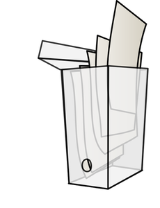 Wektor rysunek z otwartym Archiwum przezroczyste pudełko