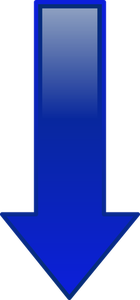 Dibujo de simple descarga azul icono vectorial