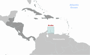 Etiket van de plaats van Aruba