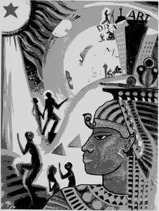 Vector Illustrasjon av bestigningen av Etiopia maleri