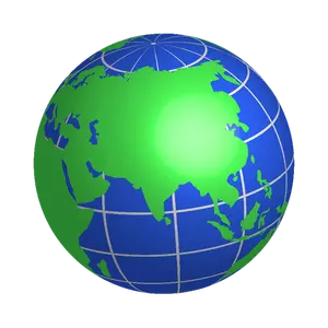 Asia world globe vector image