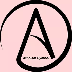 Ateist tecken vektor ritning