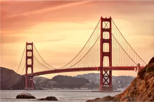San Francisco Golden Gate bridge vektor image